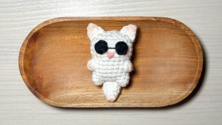Crochet Gojo Cat Doll Amigurumi Pattern
