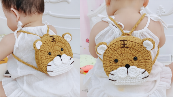 Flawless Crochet Tiger Bag Easy Amigurumi Backpack Step-by-Step Pattern