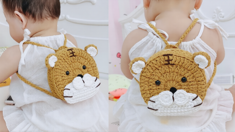 Flawless Crochet Tiger Bag Easy Amigurumi Backpack Step-by-Step Pattern