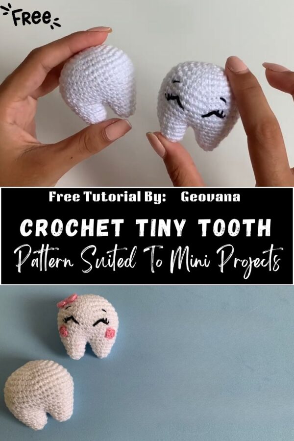Tooth Key Chain Crochet Pattern Crochet Tooth Keychain Amigurumi