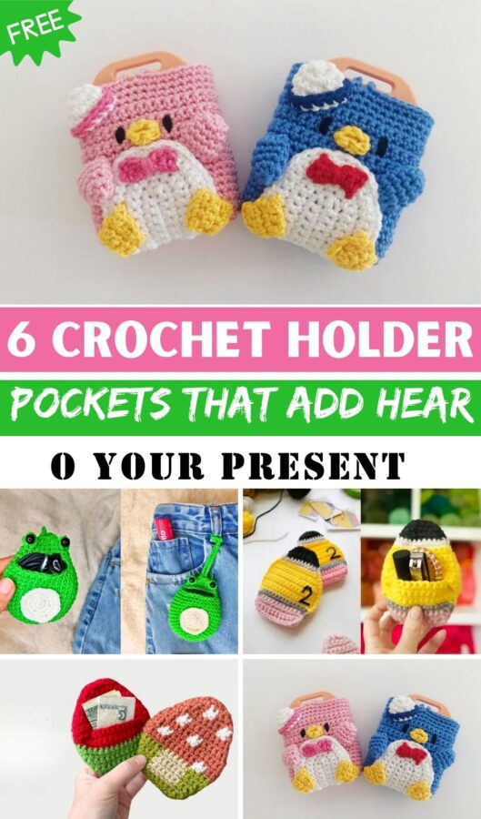 A Tiny Pocket Crochet Holder Pockets That Add Heart to Your Present 