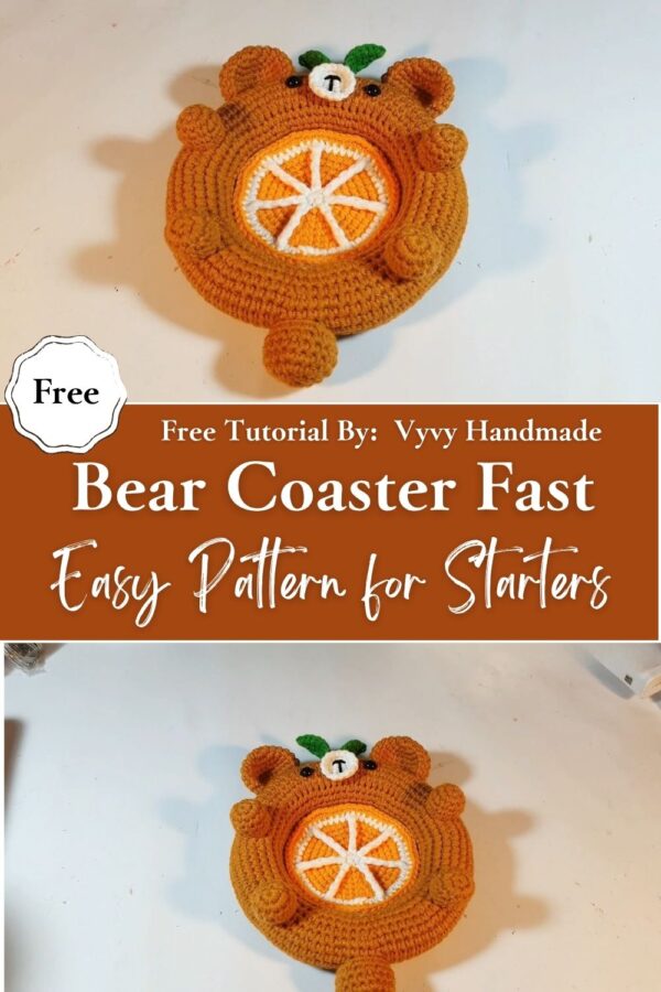 Adorable Crochet Bear Coaster Fast & Easy Pattern for Starters