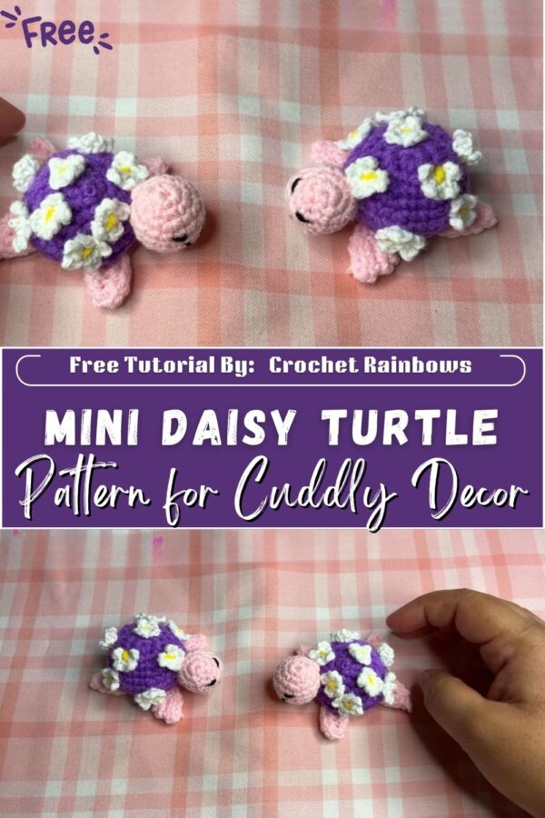 Awesome Crochet Mini Daisy Turtle Amigurumi Pattern for Cuddly Decor 