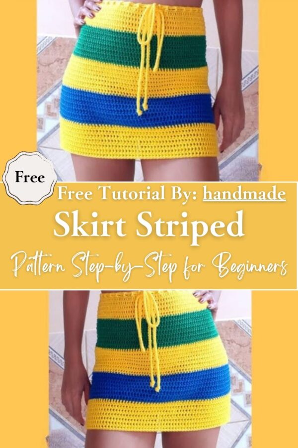 Beautiful Crochet Skirt Striped Pattern Step-by-Step for Beginners