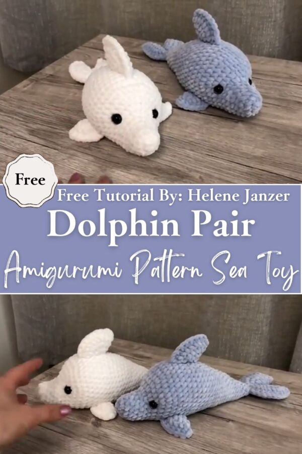  Brilliant Crochet Dolphin Pair Amigurumi Pattern Sea Toy Skill Levels