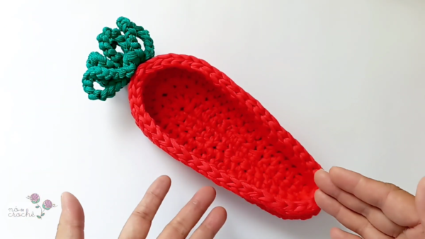 Crochet Carrot-Shaped Basket for Stylish Storage & Seasonal Decor