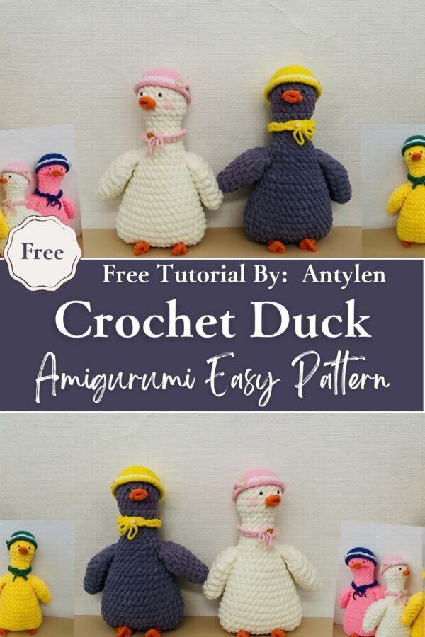 Charming Crochet Duck Plushies Amigurumi Easy Pattern Toy 