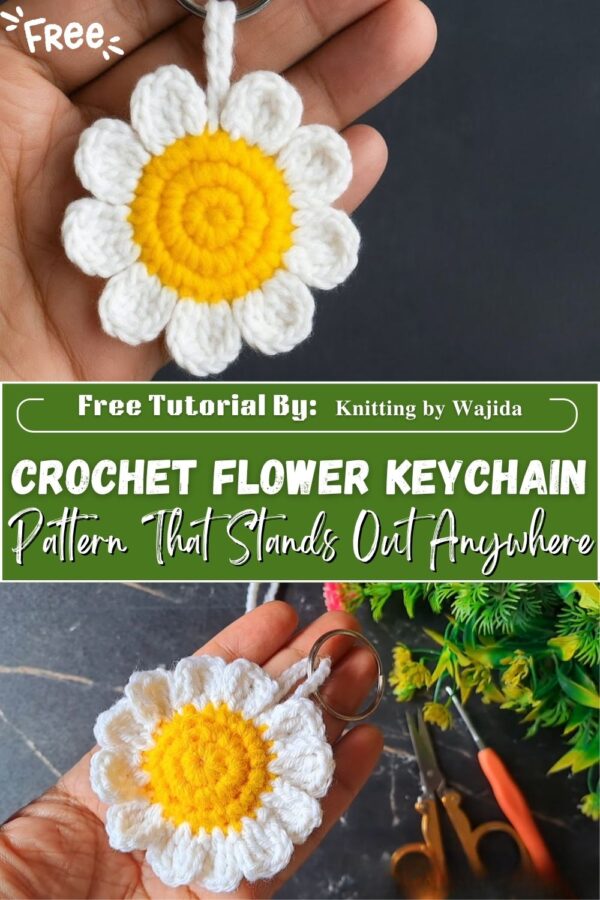 Charming Crochet Flower Keychain Pattern That Stands Out Anywhere