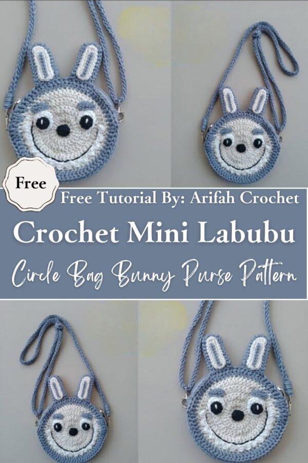 Charming Crochet Mini Labubu Circle Bag Bunny Purse Pattern