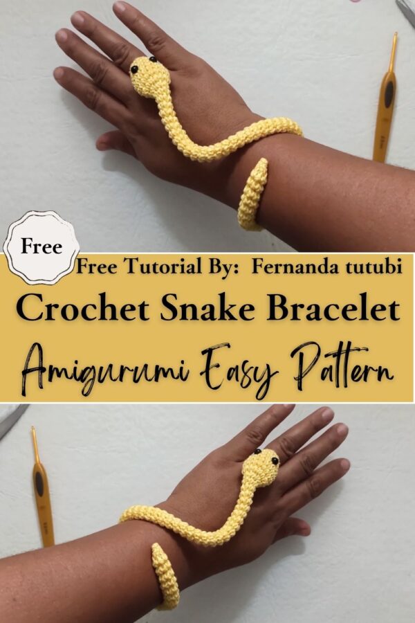 Charming Crochet Snake Bracelet Amigurumi Easy Pattern for Beginners