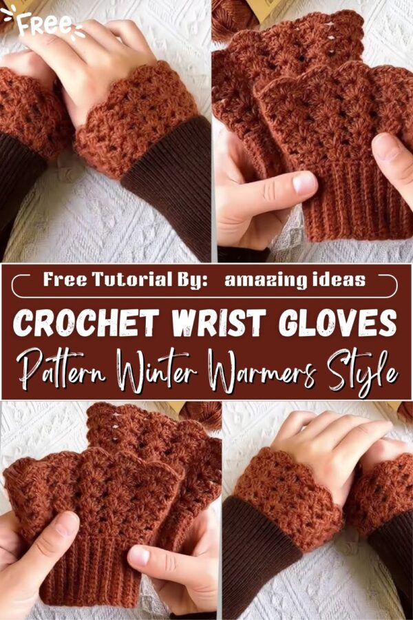 Charming Crochet Wrist Gloves Pattern Winter Warmers Style