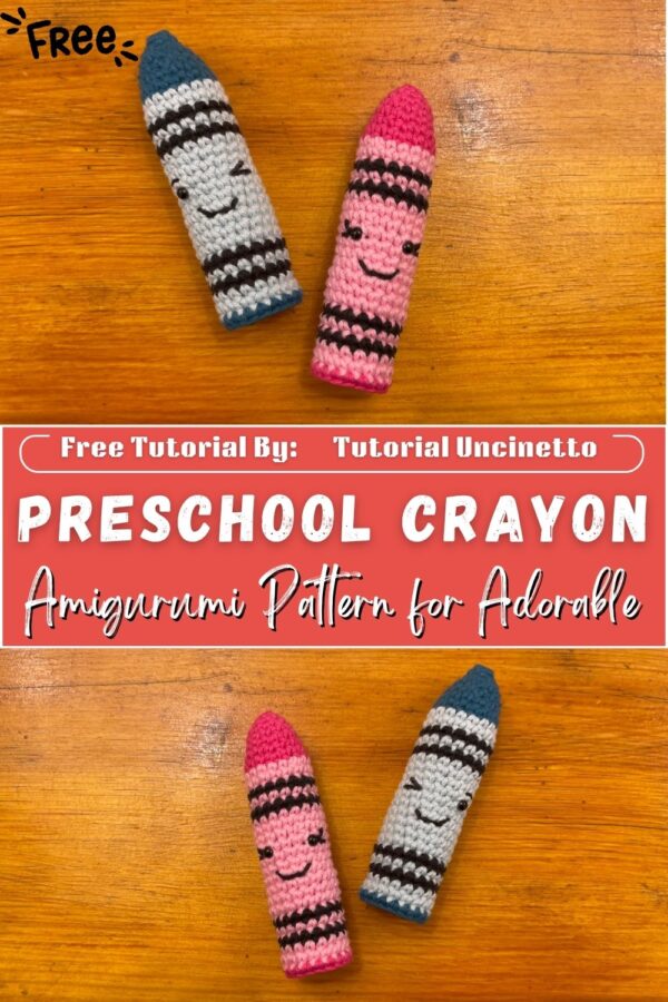 Cheerful Crochet Preschool Crayon Amigurumi Pattern for Adorable Home Decor