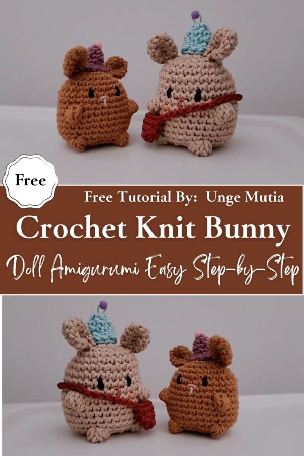 Classy Crochet Knit Bunny Doll Amigurumi Easy Step-by-Step Pattern