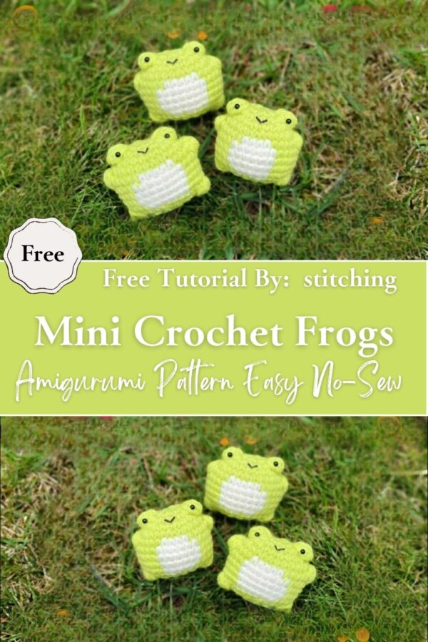Classy Mini Crochet Frogs Amigurumi Pattern Easy No-Sew for Beginners