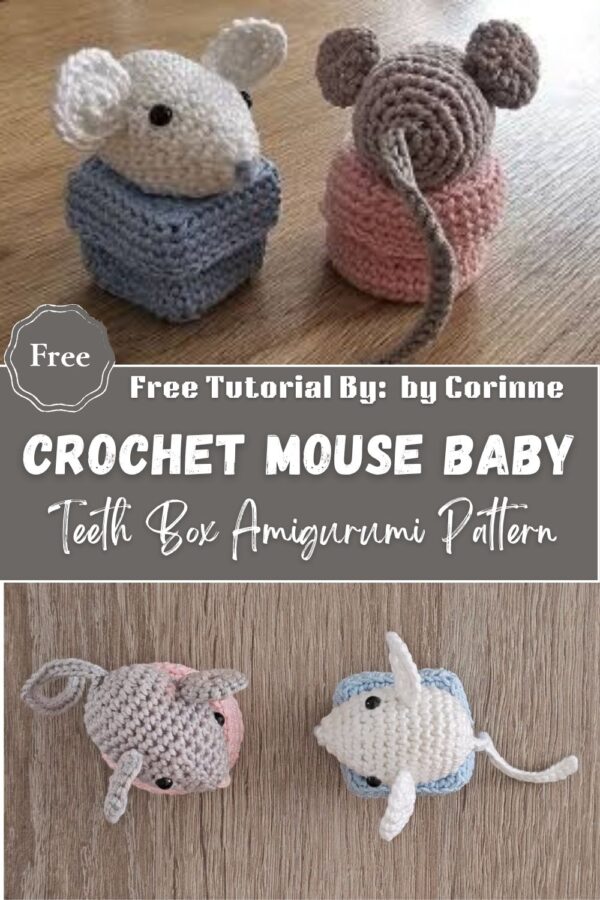 Confident Crochet Mouse Baby Teeth Box Amigurumi Pattern 