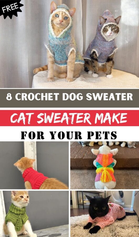 Cozy Crochet Dog Sweater - Cat Sweater Make for Your Pets 
