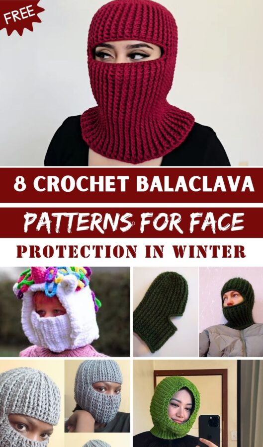 Cozy Crochet Men's Balaclava Patterns for Face Protection in Winter 