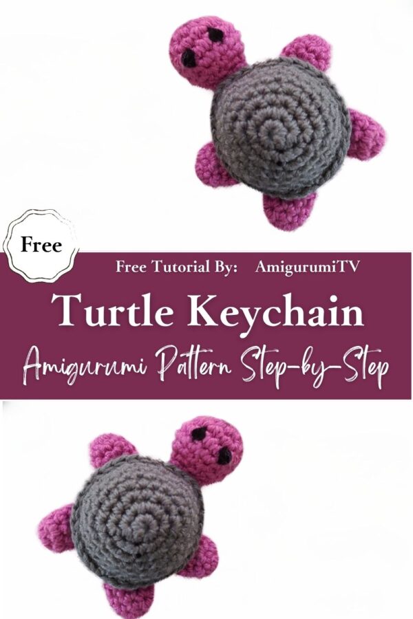 Creative Crochet Turtle Keychain Amigurumi Pattern Step-by-Step