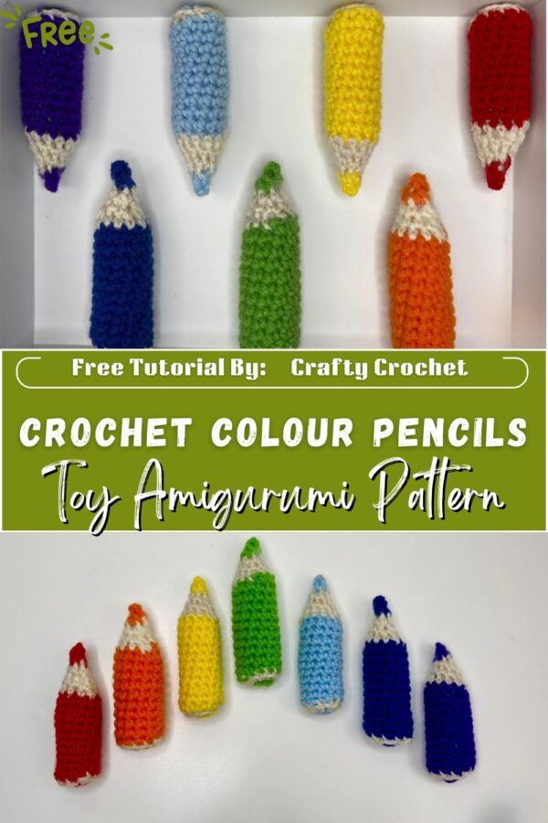 Dazzling Crochet Colour Pencils Toy Amigurumi Pattern for Home Accents