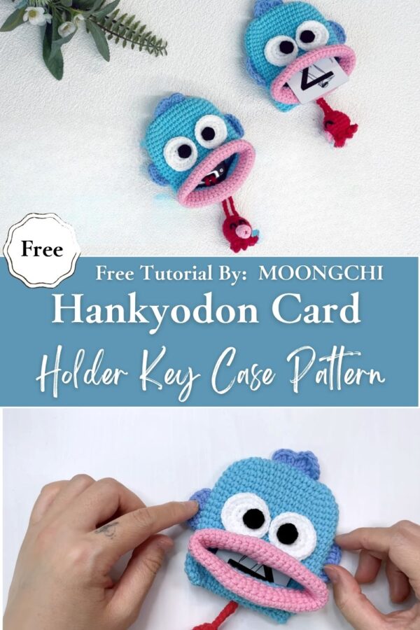 Dazzling Crochet Hankyodon Card Holder Key Case Pattern