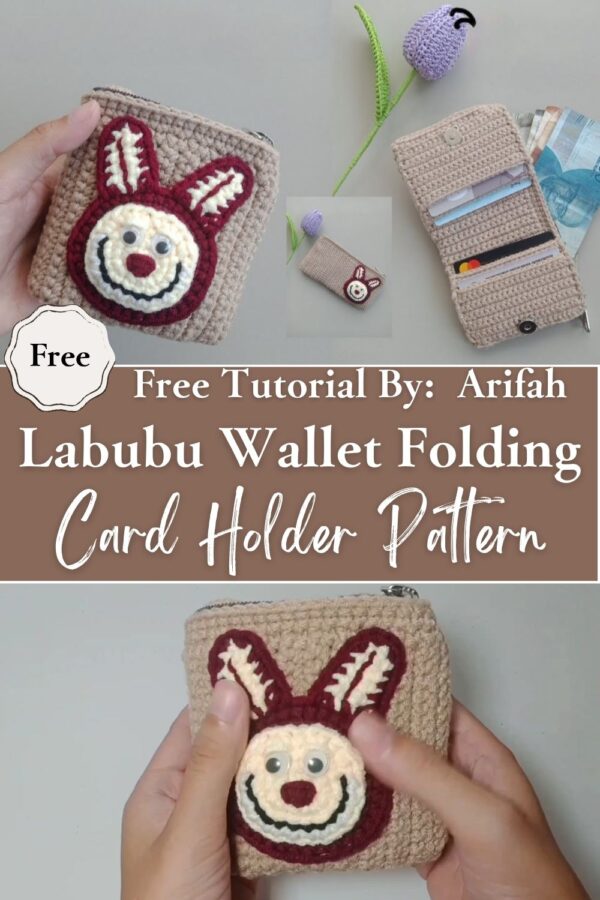 Delightful Crochet Labubu Wallet Folding Card Holder Pattern For Beginner
