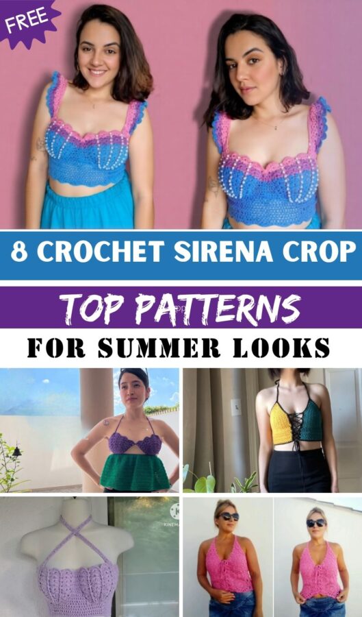Easy Free Crochet Sirena Crop Top Patterns for Summer Looks 