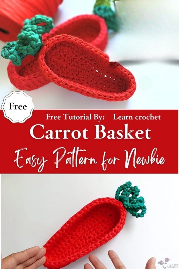 Enchanting Crochet Carrot Basket Cachepô Easy Pattern for Newbie