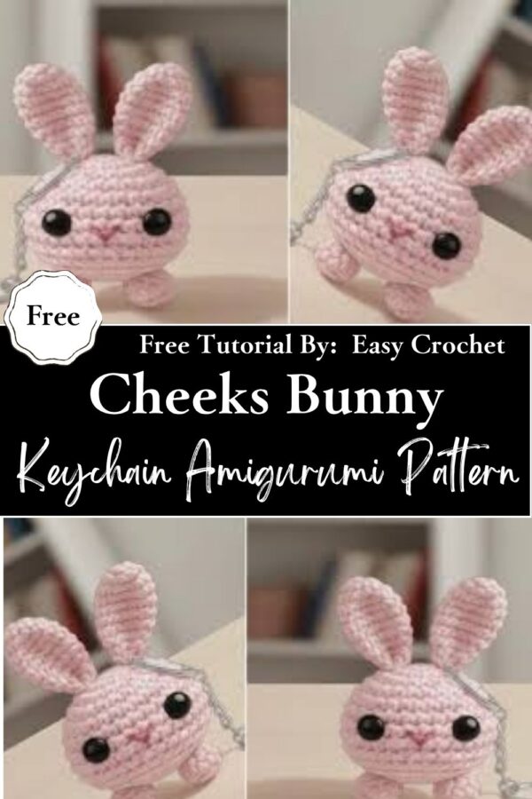 Exceptional Crochet Cheeks Bunny Keychain Amigurumi Pattern 