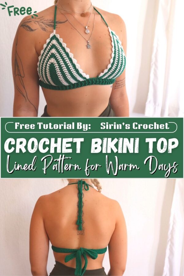 Fabulous Crochet Bikini Top Padded & Lined Pattern for Warm Days 