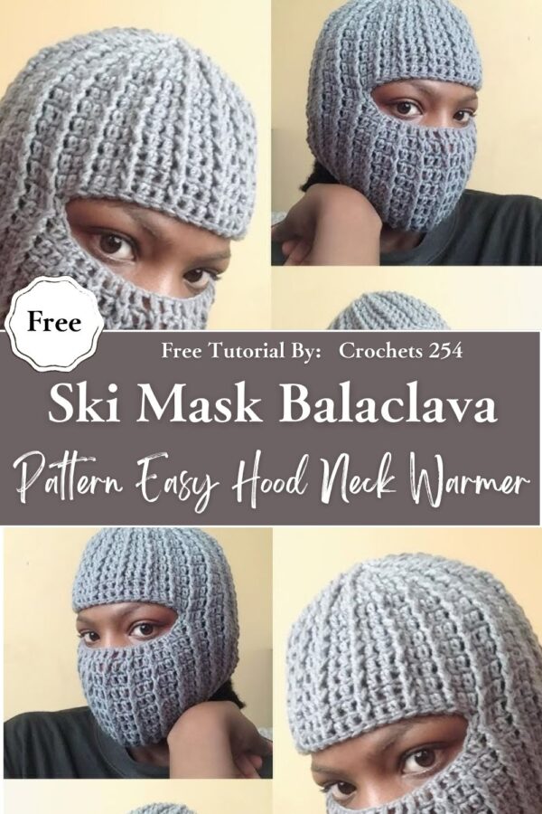  Fantastic Crochet Ski Mask Balaclava Pattern Easy Hood Neck Warmer 
