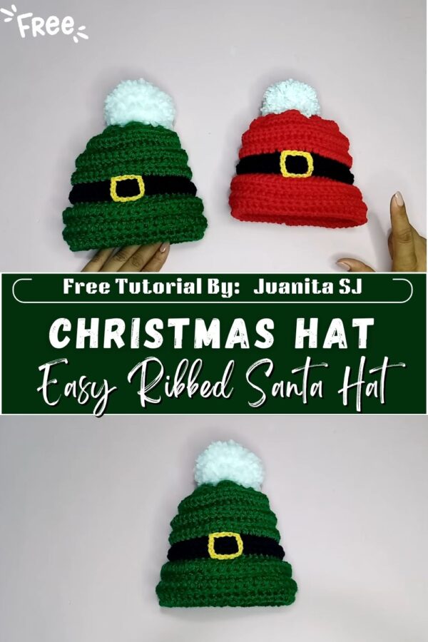 Fearless Crochet Christmas Hat Pattern Easy Ribbed Santa Hat 