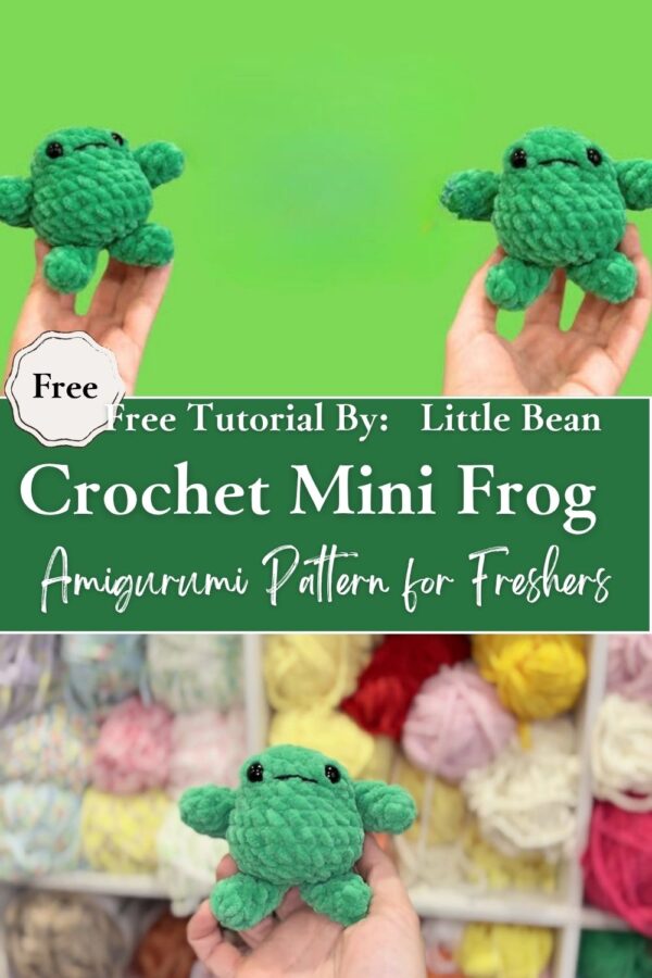 Fearless Crochet Mini Frog Amigurumi Pattern for Freshers