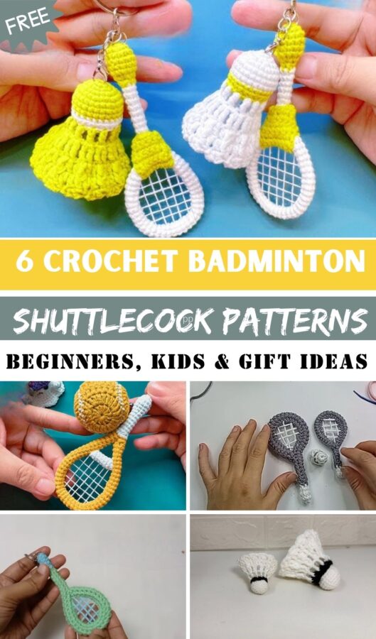 Free Crochet Badminton Shuttlecock Patterns for Beginners, Kids & Gift Ideas 