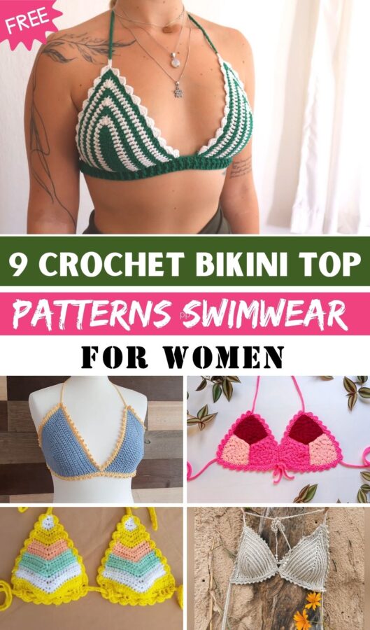 Free Crochet Bikini Top Patterns Swimwear for Women 