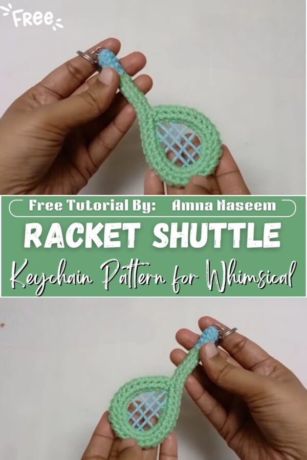 Genuine Crochet Racket & Shuttle Keychain Pattern for Whimsical Decor