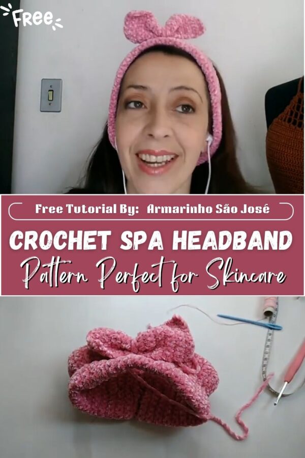 Glowing Crochet Spa Headband Pattern Perfect for Skincare & Makeup 