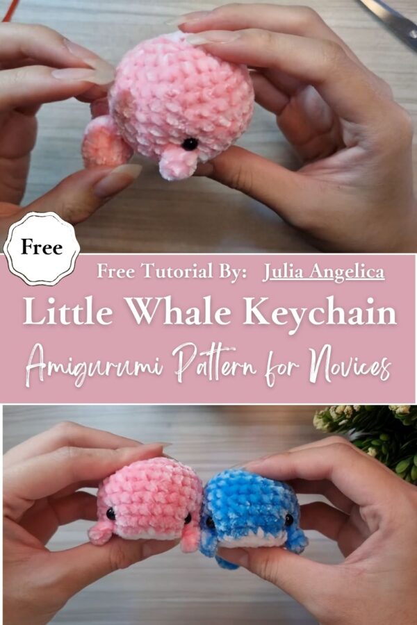 Honest Crochet Little Whale Keychain Amigurumi Pattern for Novices