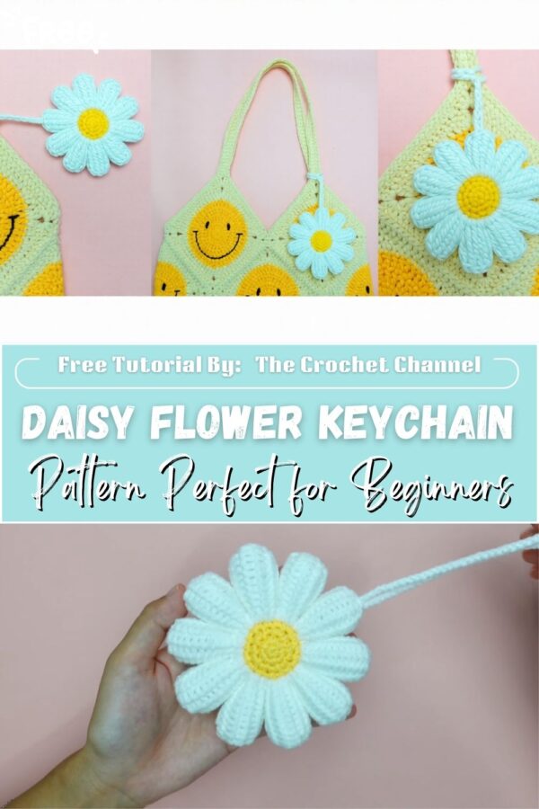 How to Crochet a Daisy Flower Keychain Pattern Perfect for Beginners