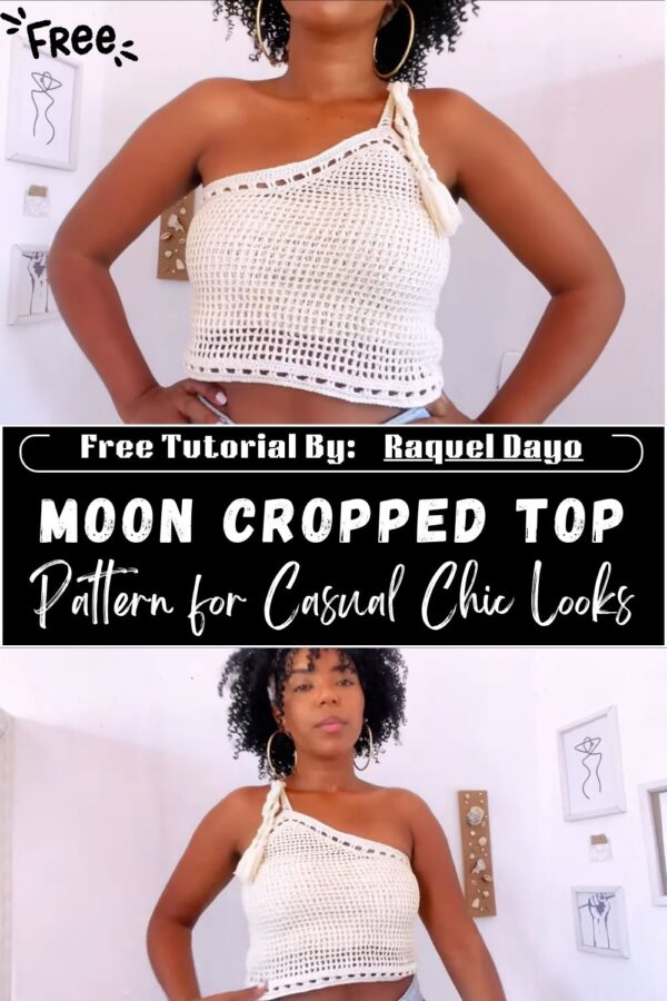 Iconic Crochet Moon Cropped Top Pattern for Casual Chic Looks 