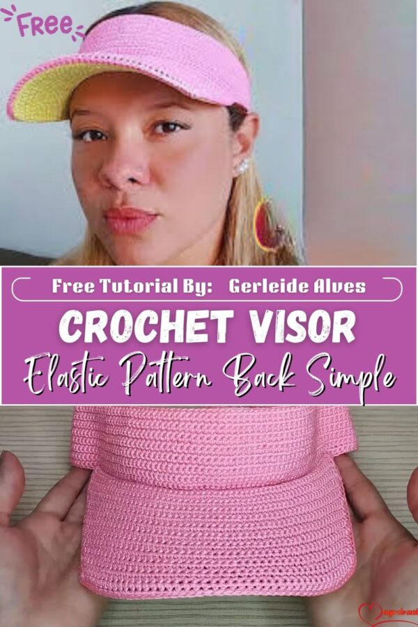 Immaculate Crochet Visor with Elastic Pattern Back Simple Idea 