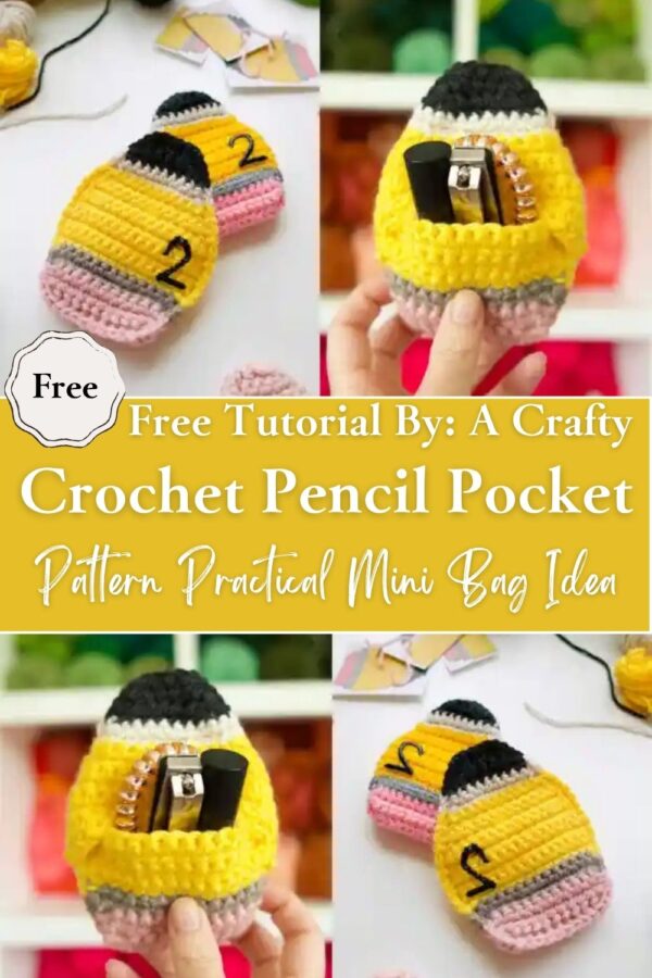 Incredible Crochet Pencil Pocket Pattern Practical Mini Bag Idea