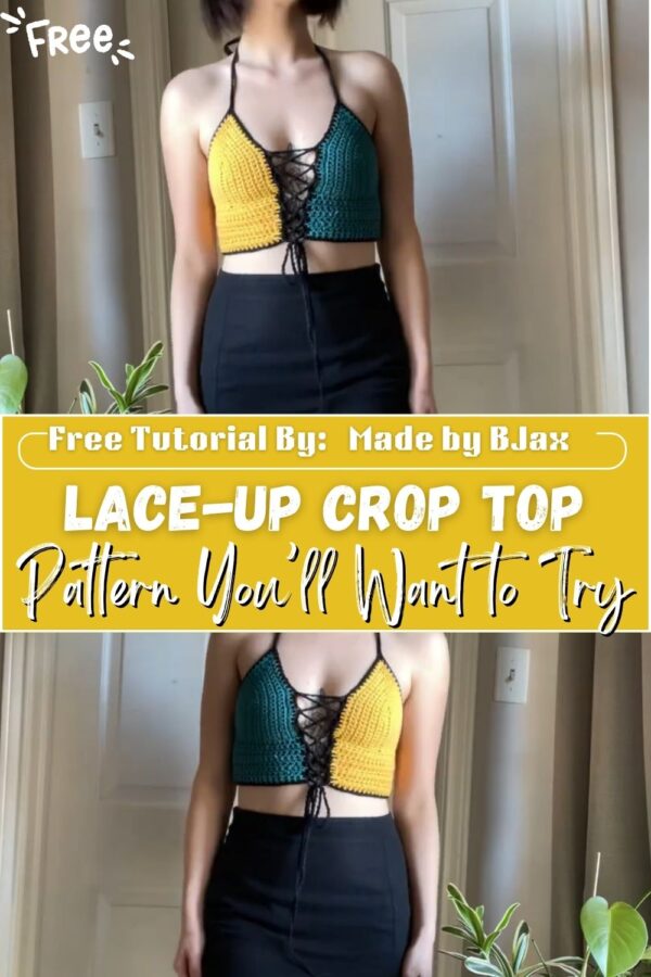 Inspiring Crochet Lace-Up Crop Top Pattern You’ll Want to Try 