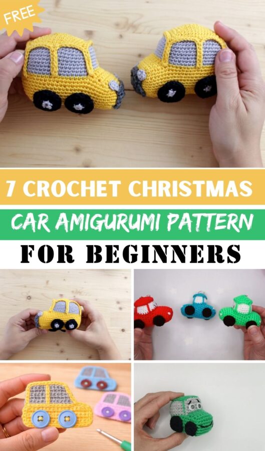 Little Crochet Christmas Car Amigurumi Pattern for Beginners 