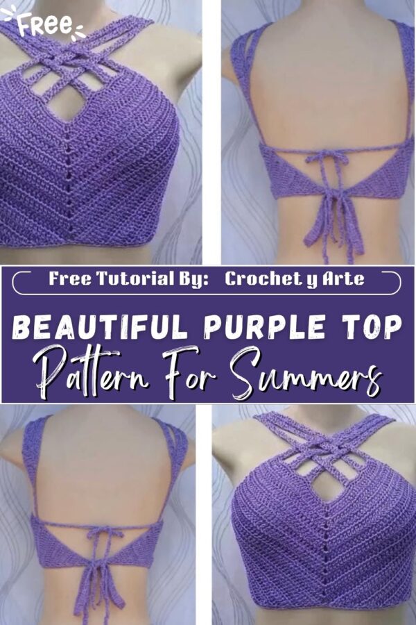 Outstanding Crochet Beautiful Purple Top Pattern For Summers 