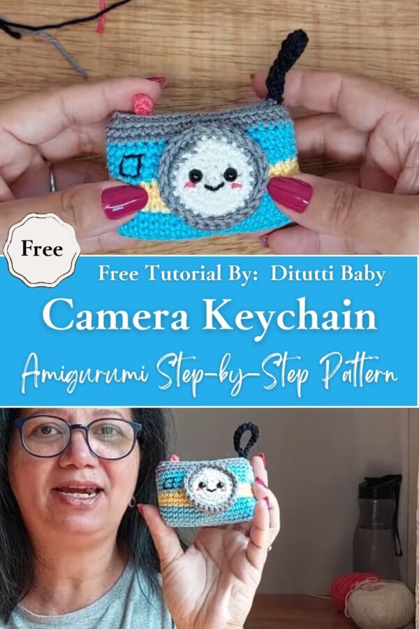 Outstanding Crochet Camera Keychain Amigurumi Step-by-Step Pattern