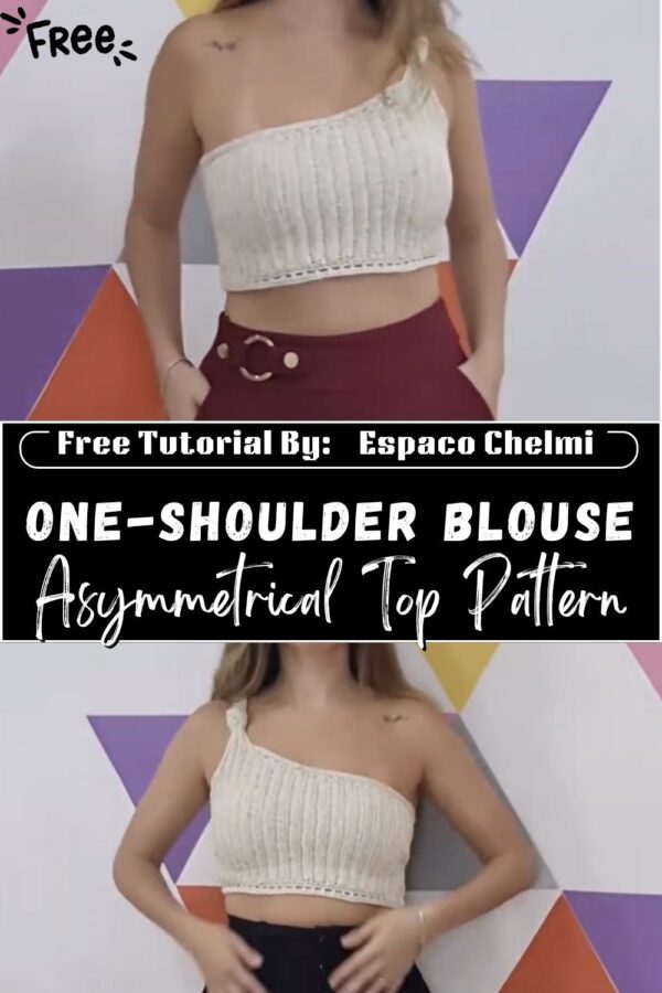 Outstanding Crochet One-shoulder blouse Asymmetrical Top Pattern 