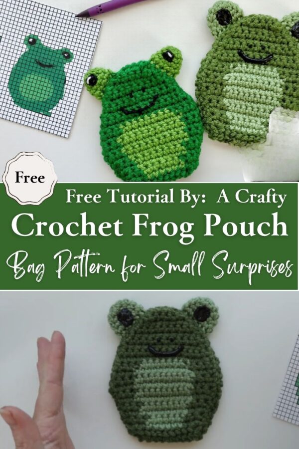 Passionate Crochet Frog Pouch Bag Pattern for Small Surprises