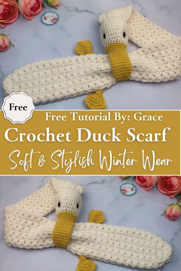 Peaceful Crochet Duck Scarf Soft & Stylish Winter Wear Pattern