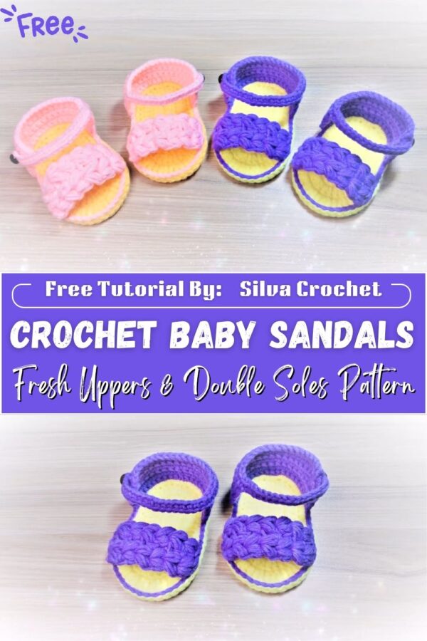 Polished Crochet Baby Sandals with Fresh Uppers & Double Soles Free Pattern 