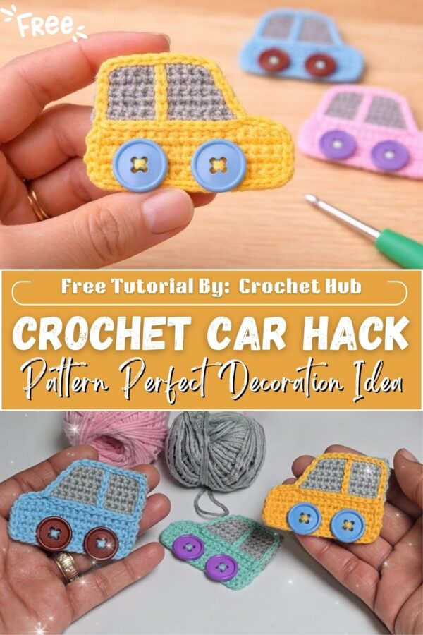 Powerful Crochet Car Hack Applique Pattern Perfect Decoration Idea